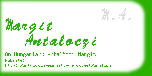 margit antaloczi business card